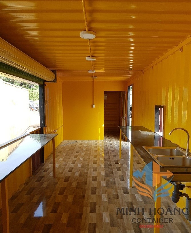 Container quầy cafe 40feet có phòng ngủ - C415